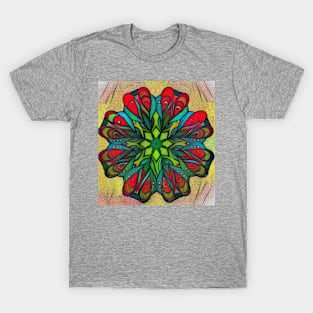 Christmas Burlap Mandala T-Shirt